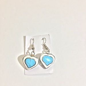 Turquoise heart shaped earrings